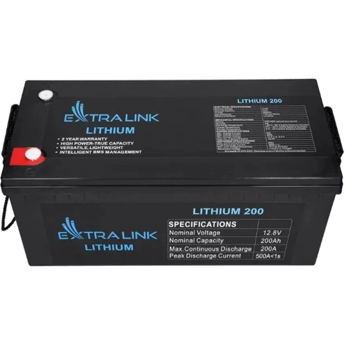 Аккумуляторная батарея Extralink 12.8V 200Ah LiFePO4: Емкость, Ач 200