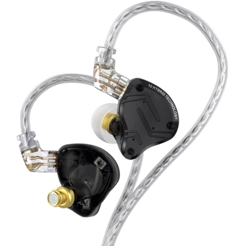 Наушники Knowledge Zenith ZS10 PRO X Mic Black: Тип конструкции вакуумные