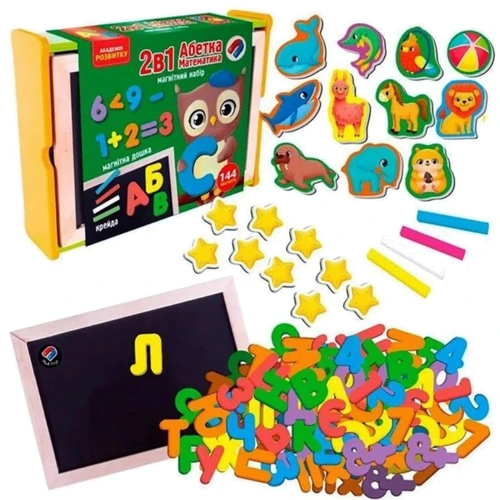 Магнітний розвиваючий набір з дошкою Vladi Toys укр (VT5411-17)