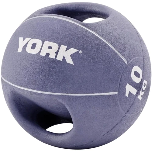 Мяч для фитнеса York Fitness медбол с двумя ручками 10 кг фиолетовый (20014961807367)