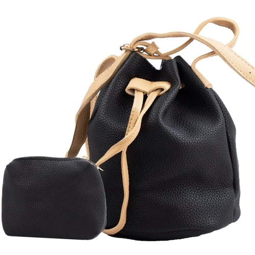 Женская сумка бакет-бэг Valiria Fashion черная (4DETBI2131-2): Тип ручки Плечевой ремень, Без ручки