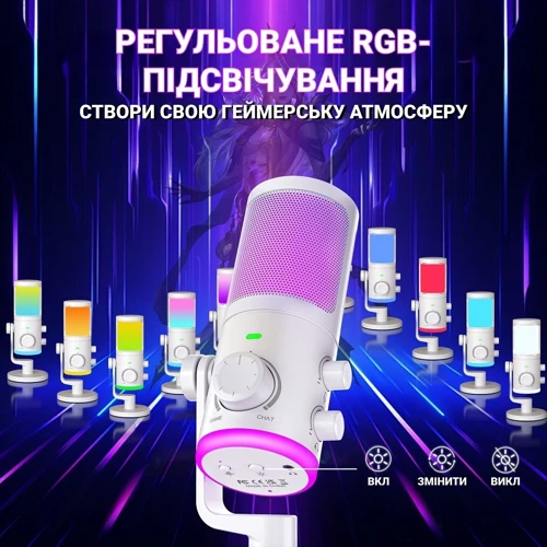 Конденсаторний мікрофон USB Fifine TAM6W White фото 12
