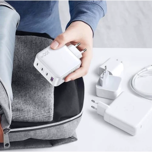 Зарядний пристрій Ugreen Wall Charger USB+3xUSB-C CD226 GaN 100W White (15337) фото 6
