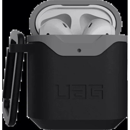 Чохол для навушників Urban Armor Gear UAG Std. Issue Hard 001 (V2) Black / Grey (10242F114030) for Apple AirPods 1/2: Особливості З карабіном