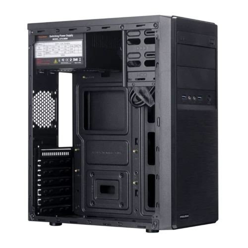 Корпус Prologix E108 500W Black: Типоразмер Midi-Tower