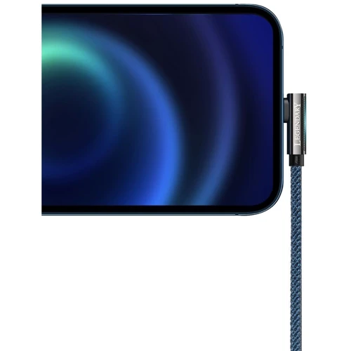 Кабель Baseus Cable USB-C to Lightning Legend Elbow 20W 2m Blue (CACS000303) фото 4