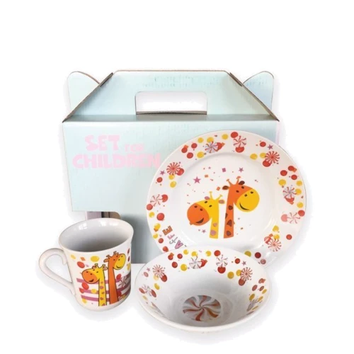 Набор детской посуды Галерея стекла и фарфора Жираф 3 пр. (76000272): Тип Набор