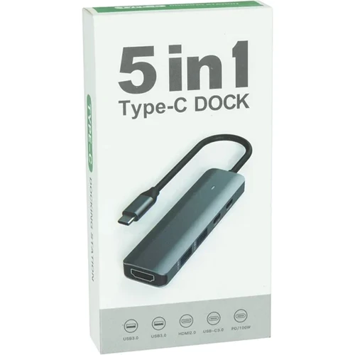 Адаптер Blueendless Adapter USB-C to 2xUSB3.0+USB-C+PD+HDMI (CA913435): Додаткові роз'єми HDMI, USB-C, USB 3.0