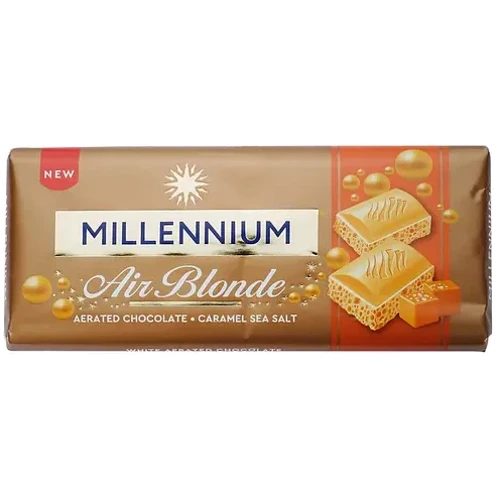 Шоколад Millennium Caramel Sea Salt Air Blonde белый пористый 85 г (4820240035275)