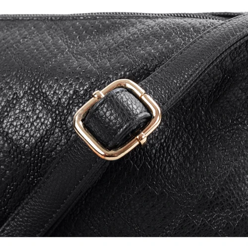 Женская сумка через плечо Amelie Galanti черная (A991004-black): Фактура Тиснение, Матовая, Зернистая