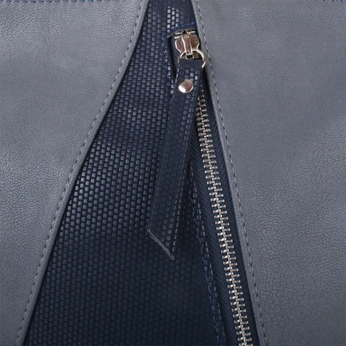 Жіноча сумка-мішок Laskara сіра (LK10203-grey-navy): Тип Сумки