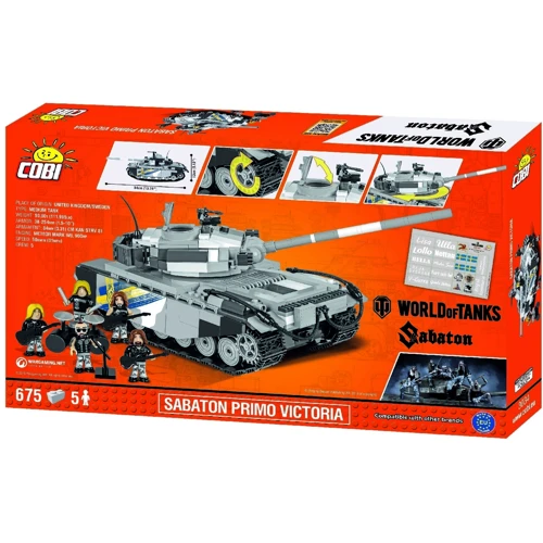Конструктор COBI World Of Tanks Сабатон Примо Виктория, 675 деталей (COBI-3034): Количество деталей, шт. 675