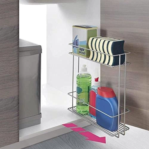 Полка Metaltex висувна 11x38x34см IN&OUT XL (364660): Материал нержавеющая сталь