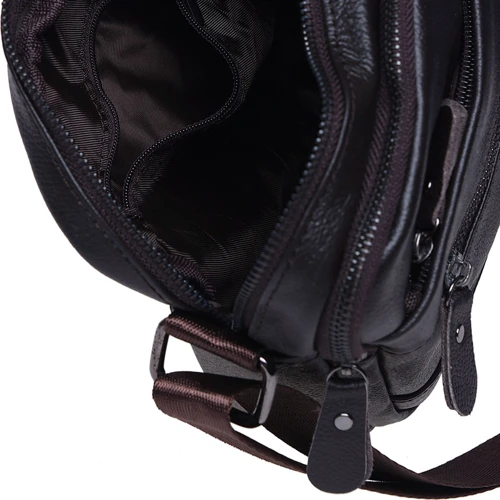 Мужская сумка через плечо Borsa Leather коричневая (K1223-brown) фото 10