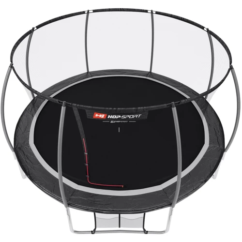 Батут Hop-Sport Premium 14 ft із чорно-сірим із внутрішньою сіткою 427 cм фото 2