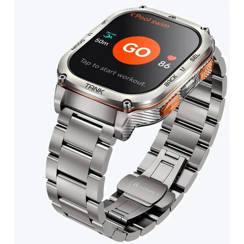 Смарт-годинник Kospet Tank M3 Ultra Silver Silicone Basic + Steel Premium