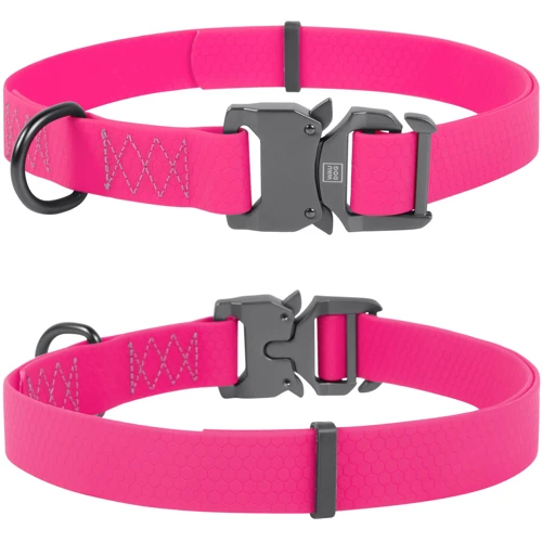 Нашийник WAUDOG Waterproof, водостійкий, пряжка кобра 15 мм 20-40 см рожевий (27147)