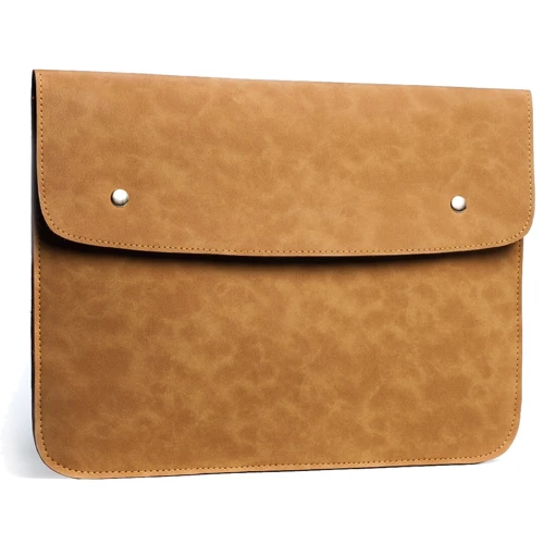 Gmakin Cover Envelope Two Buttons Light Brown (GM48-15) for MacBook Pro 15/Pro 16