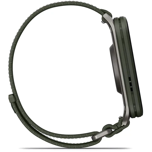 Смарт-часы Garmin Venu X1 Moss with Titanium Caseback and Moss ComfortFit Nylon Band (010-02980-03): Особенности Возможность ответа на сообщения, Калькулятор, Термометр, Компас, Барометр, Большой экран, Функция звонка, Динамик (громкая связь), Встроенный микрофон, С сапфировым стеклом, Влагозащищенные, Бесконтак