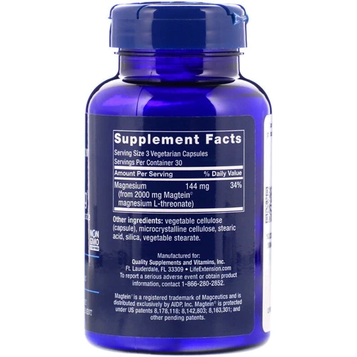 Life Extension Neuro-Mag, Magnesium L-Threonate, 90 Vegetarian Capsules (LEX16039): Тип Магний