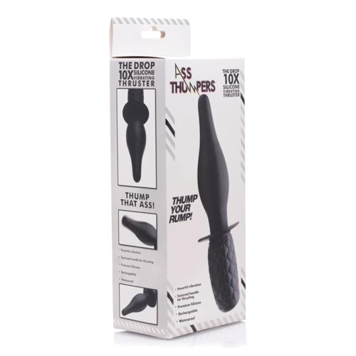Анальный вибратор с рукояткой The Drop 10x Silicone Vibrating Thruster