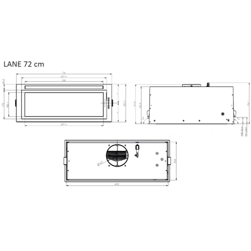 Витяжка Elica LANE WH / A / 72: Тип монтажу Вбудований