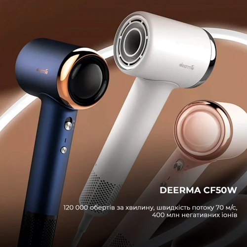 Фен Deerma DEM-CF50W Navy Blue: Тип фен