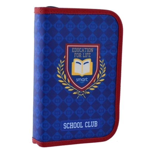 Пенал твердый одинарный с двумя клапанами Smart HP-04 School Club