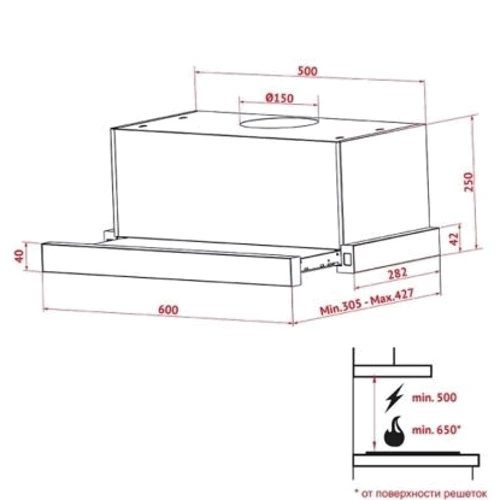 Вытяжка Perfelli TL 6802 C S/I 1200 LED фото 7