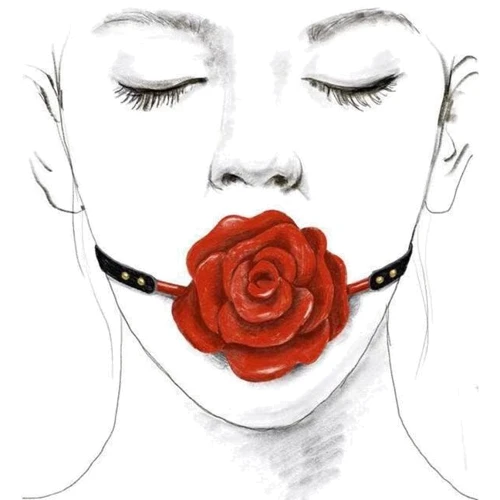 Роскошный кляп в виде розы Zalo - Rose Ball Gag