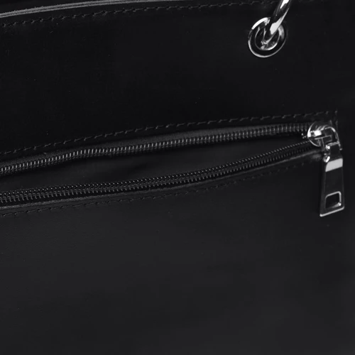 Жіноча сумка каркасна Ricco Grande чорна (1L797-black): Матеріал Натуральна шкіра