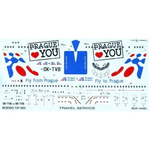 Декаль Boa Decals для самолета Boeing 737-800 "Fly to Prague" BOA-14450: Производитель Boa Decals