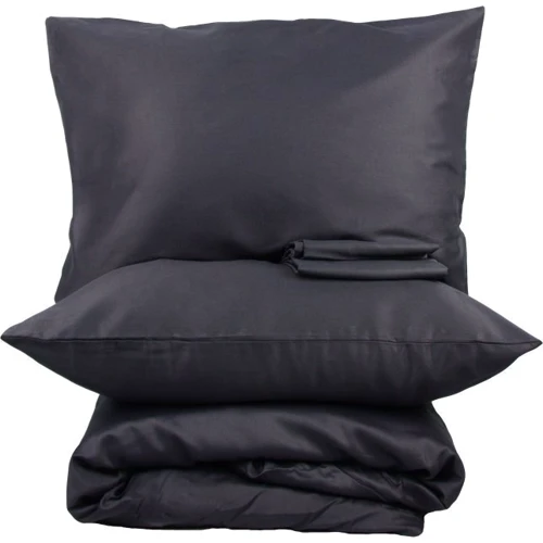 Простирадло на резинці LightHouse Sateen Premium 160х200х30 см антрацит (551771)