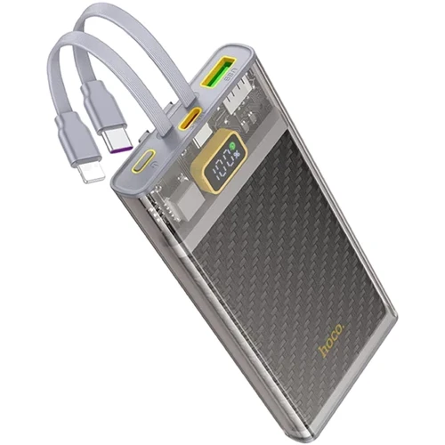 Внешний аккумулятор Hoco Power Bank 10000mAh J104 Discovery Edition with Cable 22.5W Gray