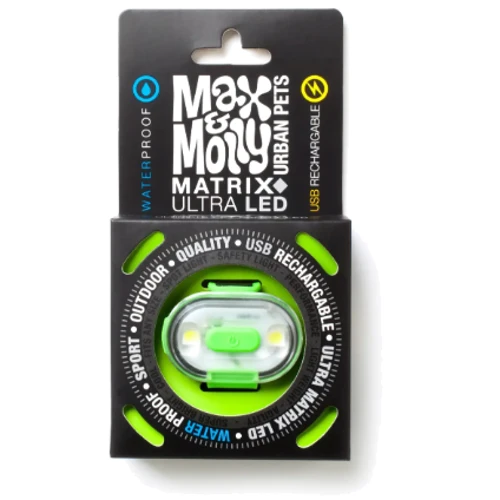 Фонарик Max & Molly Urban Pets Matrix Ultra LED - Safety light-Lime Green для собак (4894512019874): Производитель Max & Molly Urban Pets