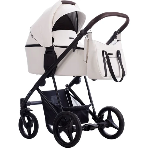 Детская коляска 2 в 1 Bebetto Flavio PRO 01 white, 100% Эко-кожа, (503.12.21.P01): Тип коляски Универсальная коляска (2-в-1)