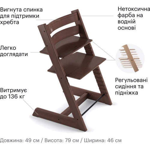 Стільчик Stokke Tripp Trapp Walnut Brown (100106)