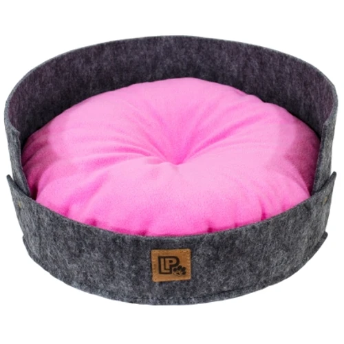 Лежак Lucky Pet РЕЛАКС №2 сіро-рожевий 40х40х17 см (554178)
