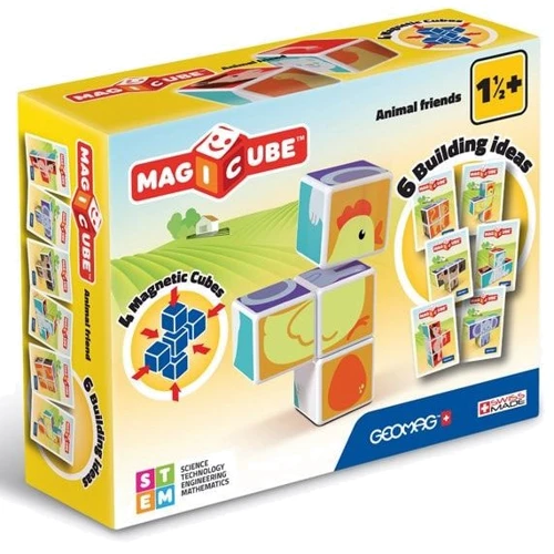 Магнітні кубики Geomag Magicube Animal Friends Друзі тварин (132)