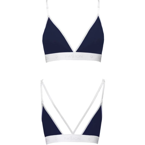 Спортивный топ с двойными бретелями Passion PS007 TOP navy blue, size XL