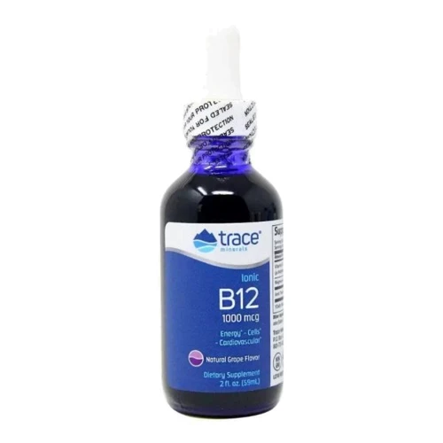 Trace Minerals Liquid Ionic B12 1000 mcg Іонний вітамін B12 зі смаком винограду 59 мл
