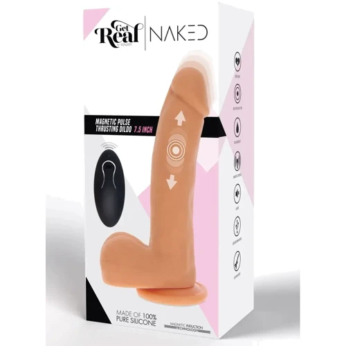 Вибратор с пульсацией Toy Joy Get Real Magnetic Pulse Trusting Dildo (телесный)