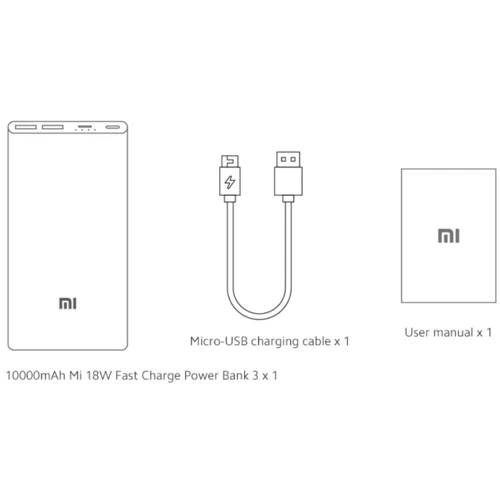 Внешний аккумулятор Xiaomi Mi Power Bank 3 10000mAh Dual USB Fast Charge 18W Silver (PLM13ZM) фото 6