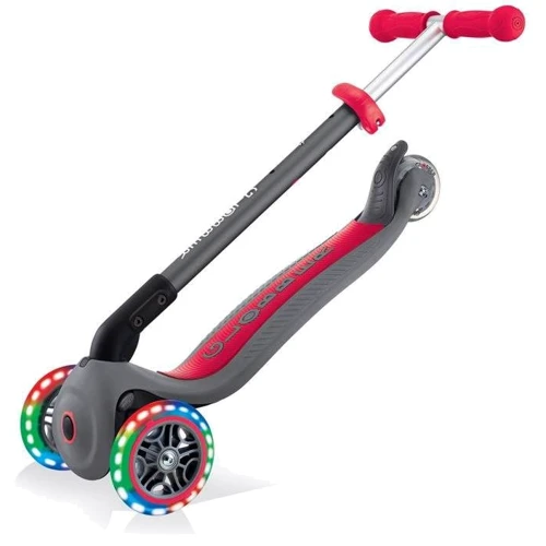 Самокат Globber Primo Foldable Lights Titanium Red (серо-красный) фото 7