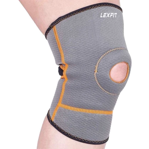 Бандаж для колена USA Style LEXFIT размер L серый (LBS-1406-L)