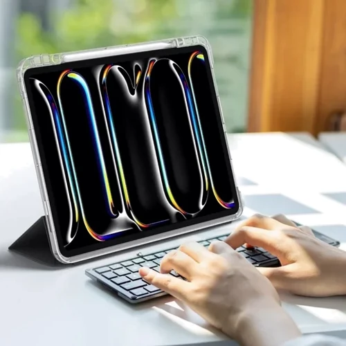 Аксессуар для iPad BeCover Ultra Slim Origami with Pencil mount Gray for iPad Pro 11 M4 2024 (711690): Материал искусственная кожа