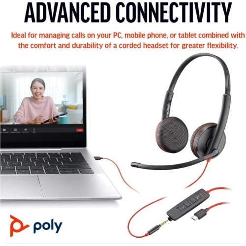 Навушники Poly BlackWire C3225 USB-C HS Stereo Black: Додатково Совместимость с Android