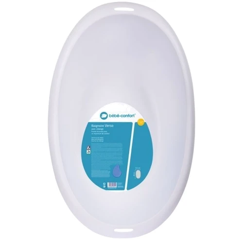 Ванночка Bebe Confort VERSO эргономичная со сливом белая с синей пробкой (3107201900): Производитель Bebe Confort