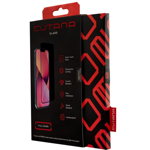 Защитное стекло для iPhone Cutana Tempered Glass Antibacterial Full Coverage Black for iPhone 16 Pro Max: Тип защиты экрана на экран