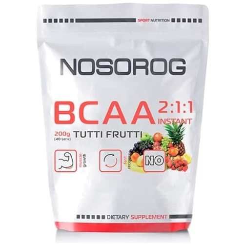 

Nosorog Nutrition Bcaa 2:1:1 200 g /36 servings/ Tutti Frutti